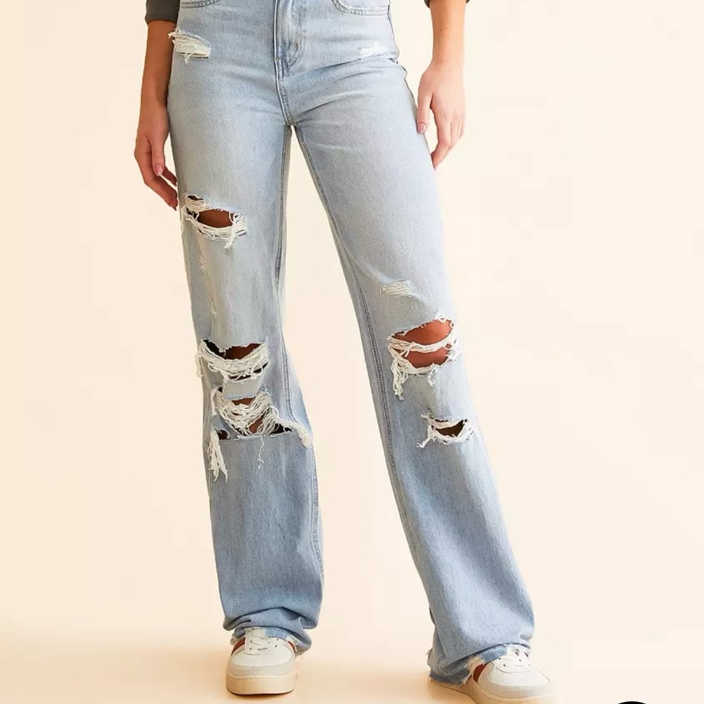 Distressed Light Blue Women's Jeans